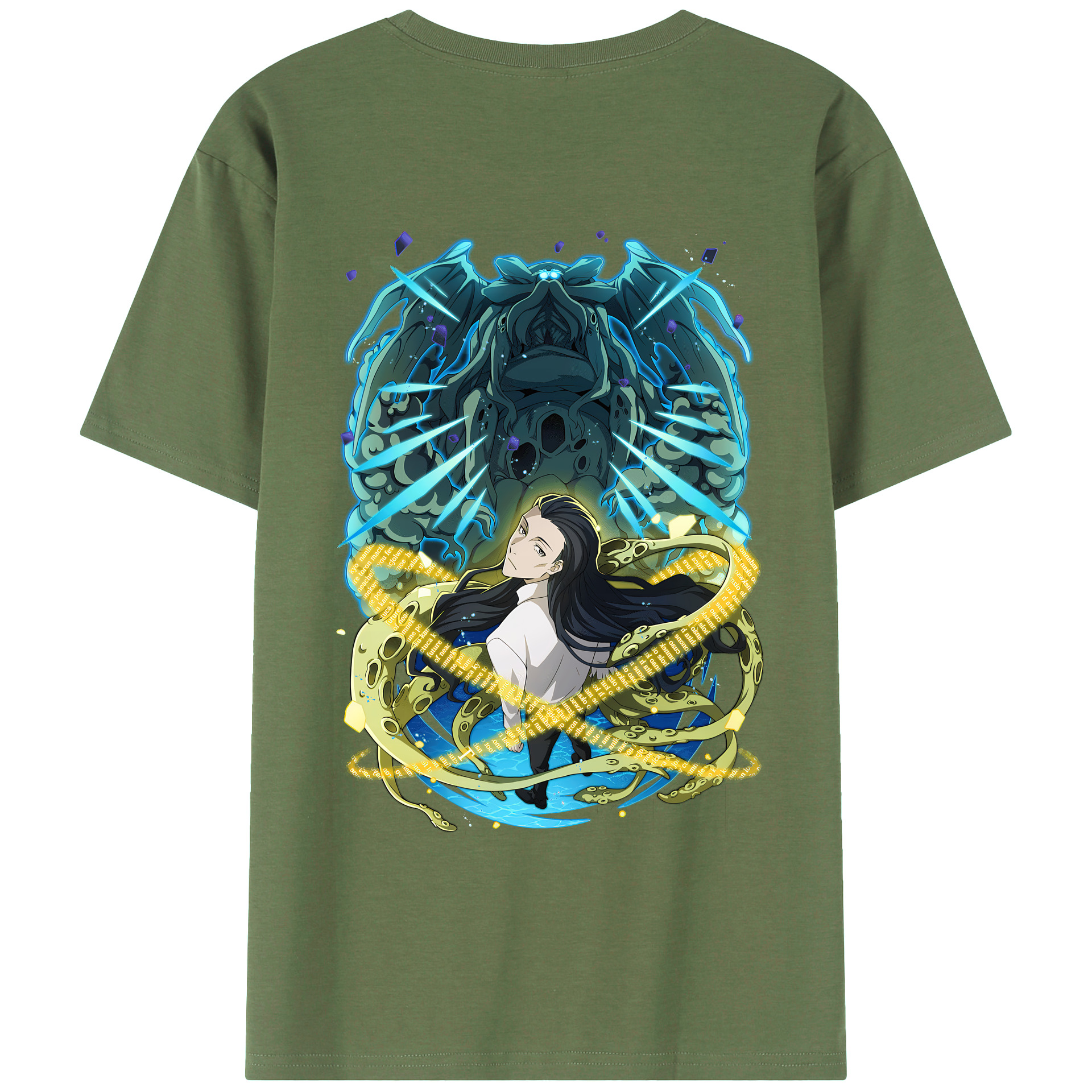 （画像用） 文豪ストレイドッグス Bungo Stray Dogs 綿100％ メンズ半袖Tシャツ（バックプリント） 通気性